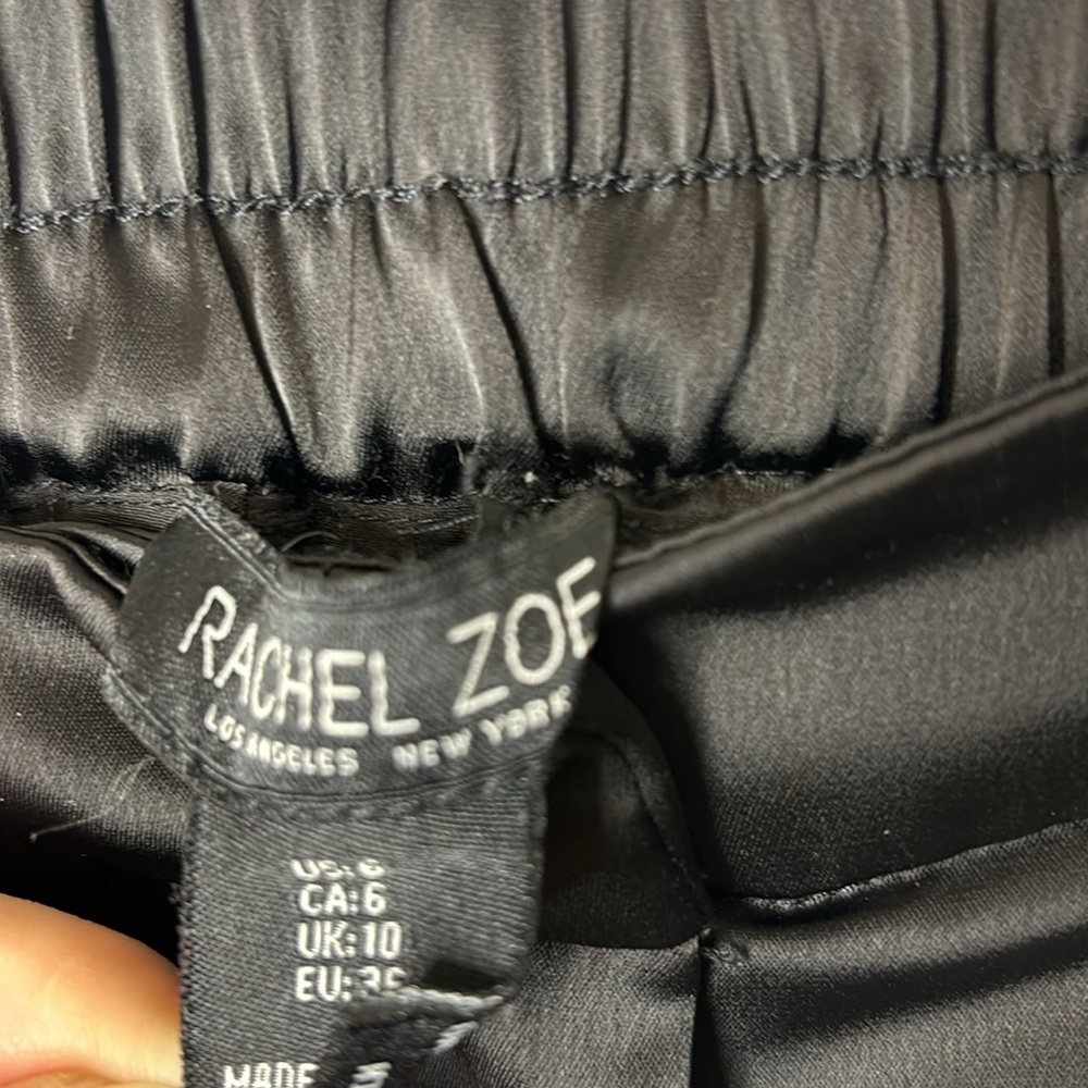 Rachel Zoe size 6 black satin dress pants - Picture 10 of 10